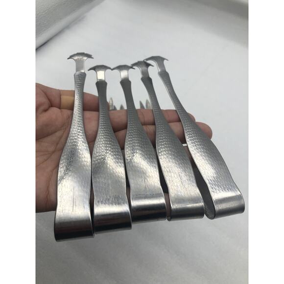 American Metalcraft IT700 Tongs,lot Of 5 Silver Made In Taiwan Used - Picture 10 of 10